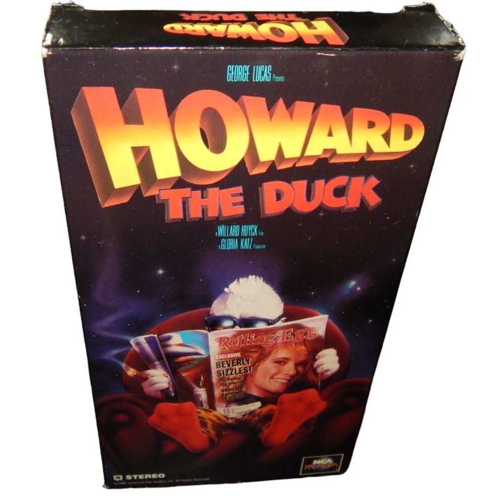 HOWARD THE DUCK vintage 1986 VHS tape in original paper case